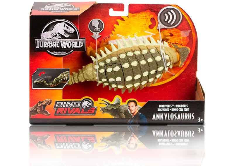 caja ankylosaurus juguete de dinosaurio